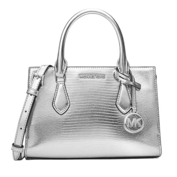 NWT MICHAEL KORS ‘Sheila’ SNAKE EMBOSSED HANDLE CROSSBODY BAG - Picture 2 of 11